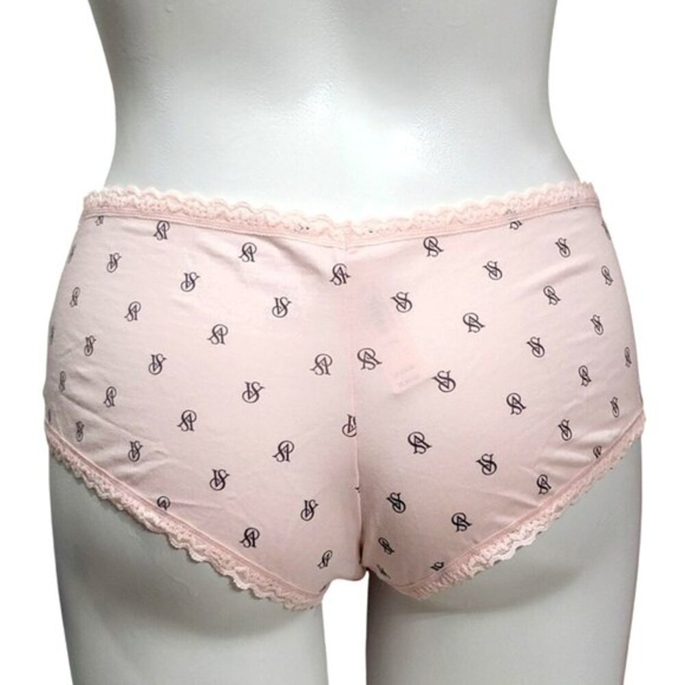 Victoria's Secret XL Black Pink Cheeky Panties Signature